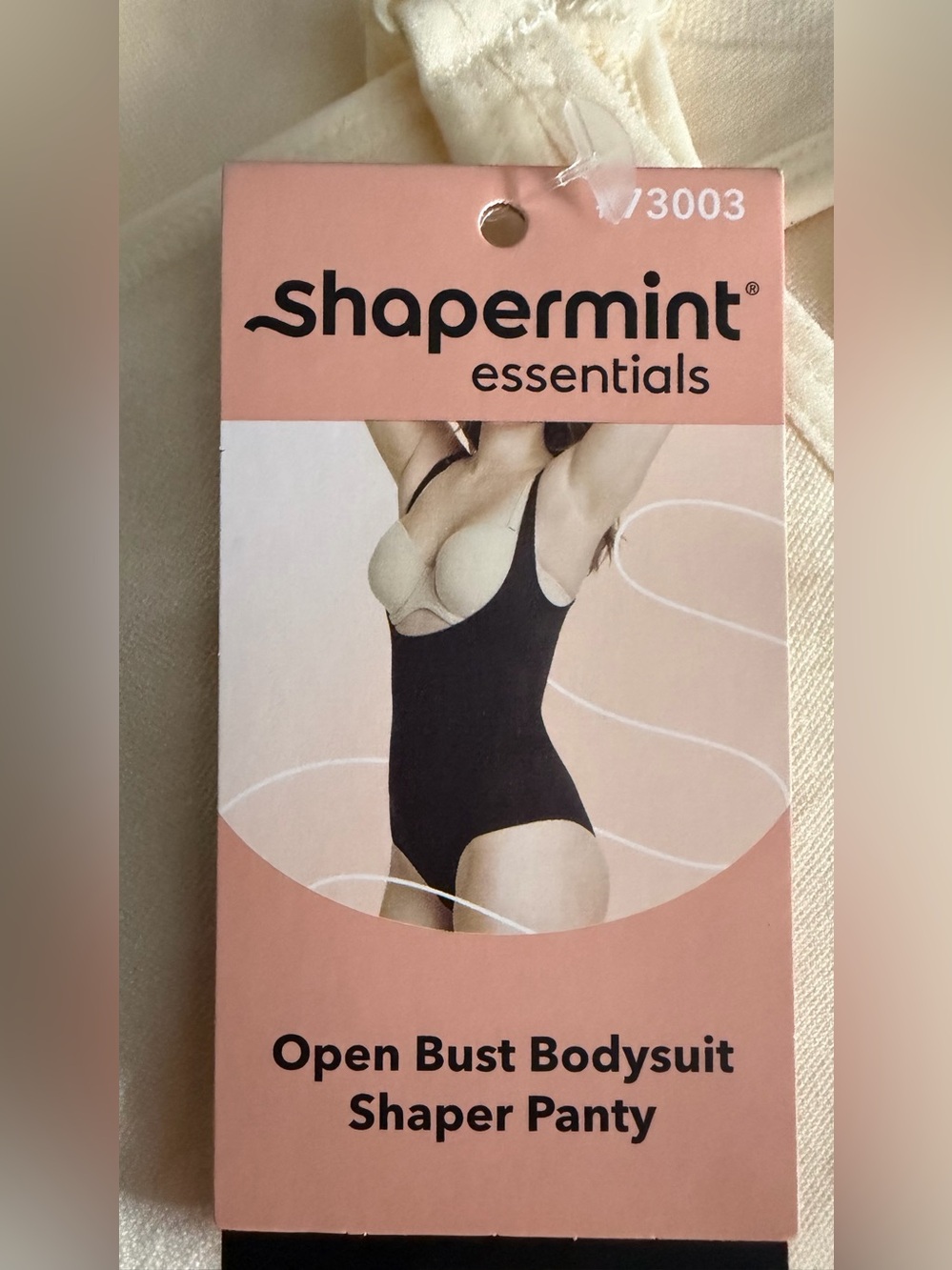 Shapermint Essentials Open-Bust Bodysuit - Cream